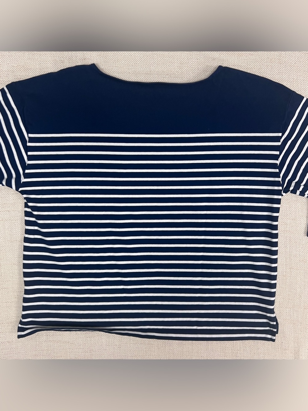 Vineyard Vines Breton Stripe Boatneck Top L Shoulder Buttons - Picture 7 of 9